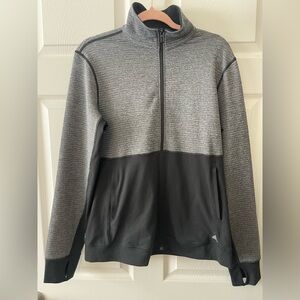 adidas Women's Gray and Black Zip-Up Jacket